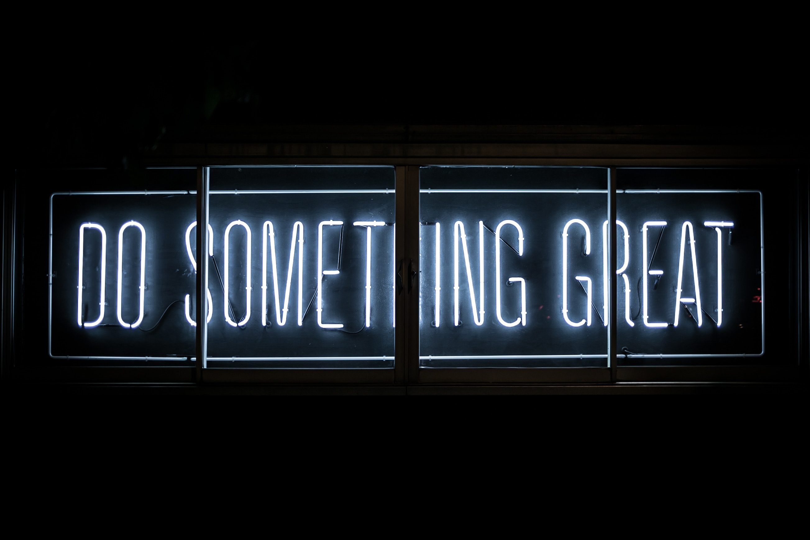 Main picture. It says: Do something great. Credits goes to Clark Tibbs