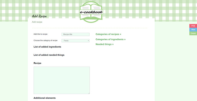 E-Cookbook Project